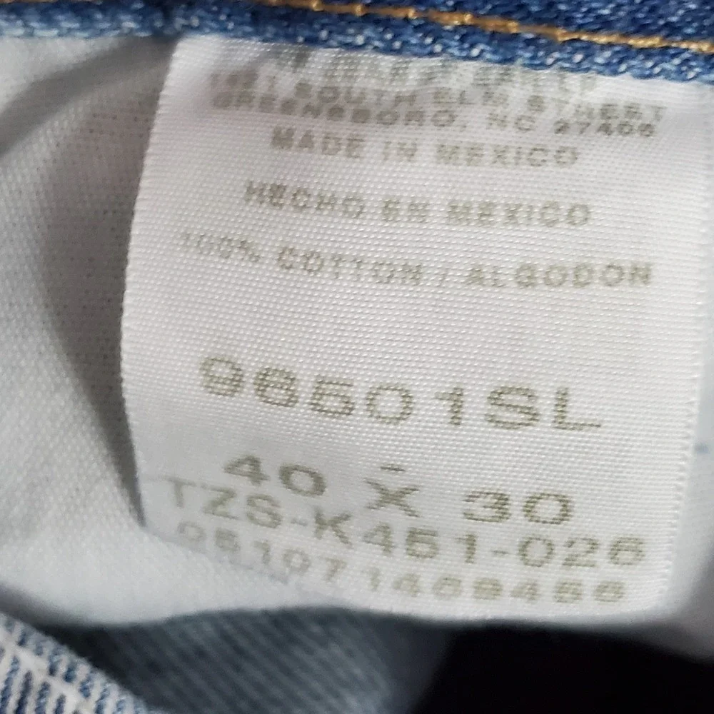 Wrangler Men Jeans 40X30 Blue Denim 96501SL Regular Fit Jeans 30
